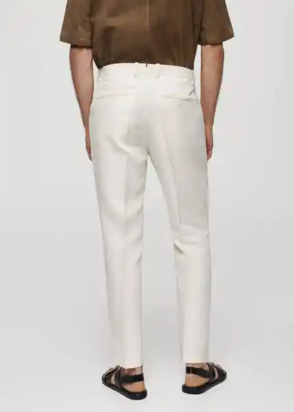 Pantalón Ortigia Crudo Talla 42 Hombre Mango