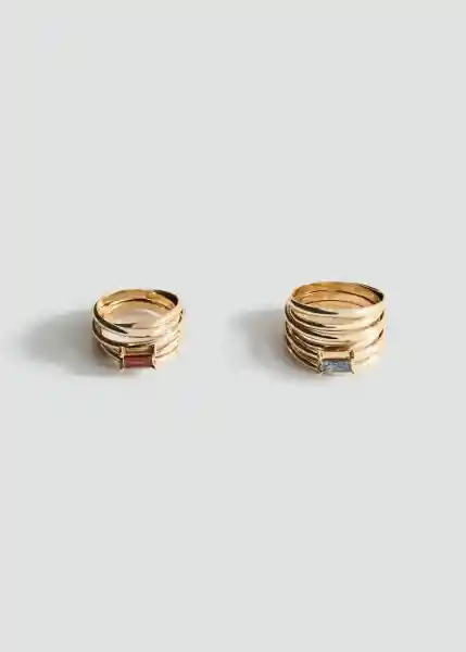 Pack Anillo Leo Oro Talla L Mujer Mango