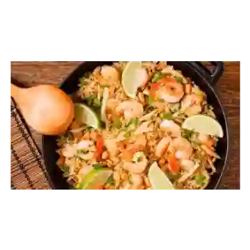 Pulpito de camarones en arroz