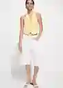 Chaleco Lilo Amarillo Pastel Talla L Mujer Mango