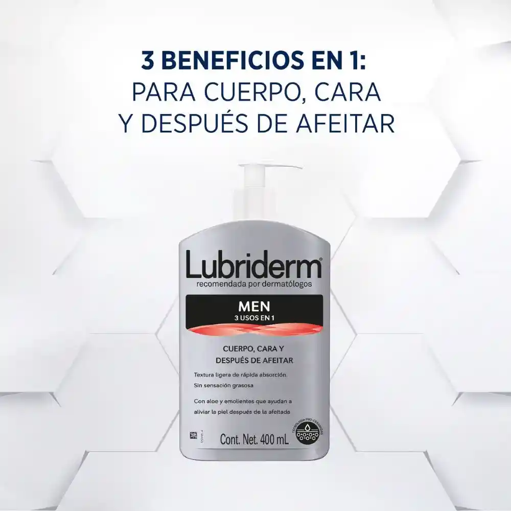 Crema Corporal LUBRIDERM For Men 400 ML