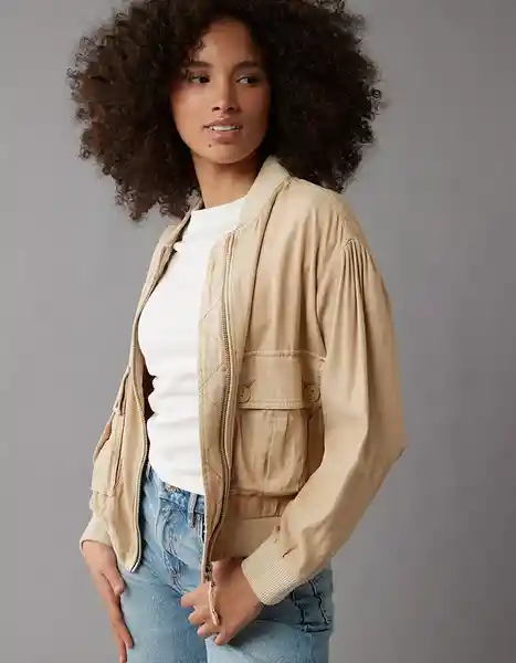 Chaqueta Mujer Café Talla Small American Eagle 3498223