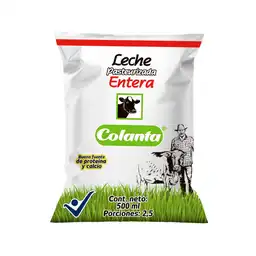 Leche Pasteurizada Entera Colanta Bolsa x 500 mL