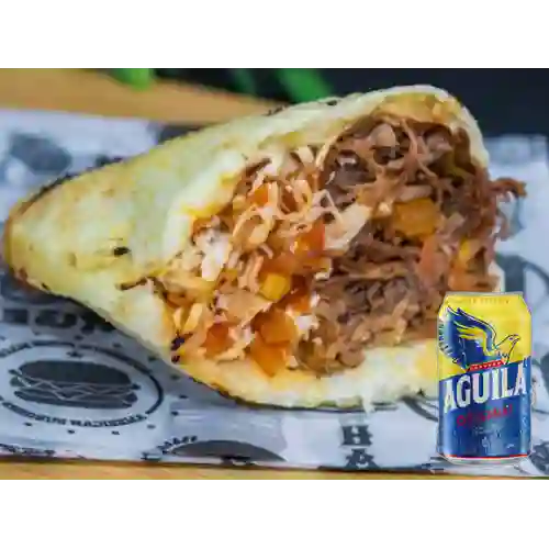 Combo Arepa Mixta + Cerveza Aguila Original Lta 330ml