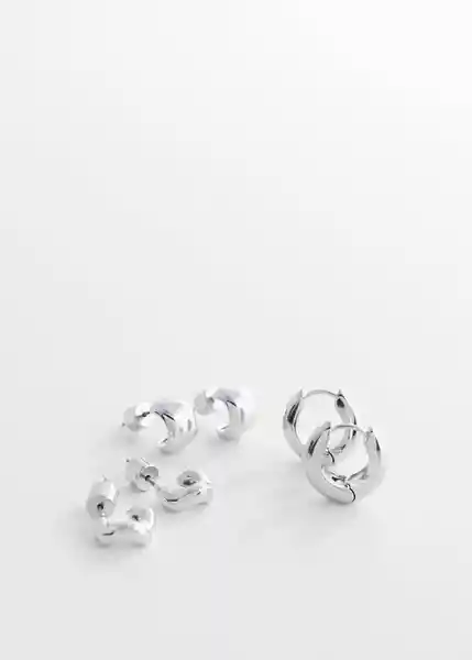 Pendientes Tessa Plata Talla 99 Mujer Mango
