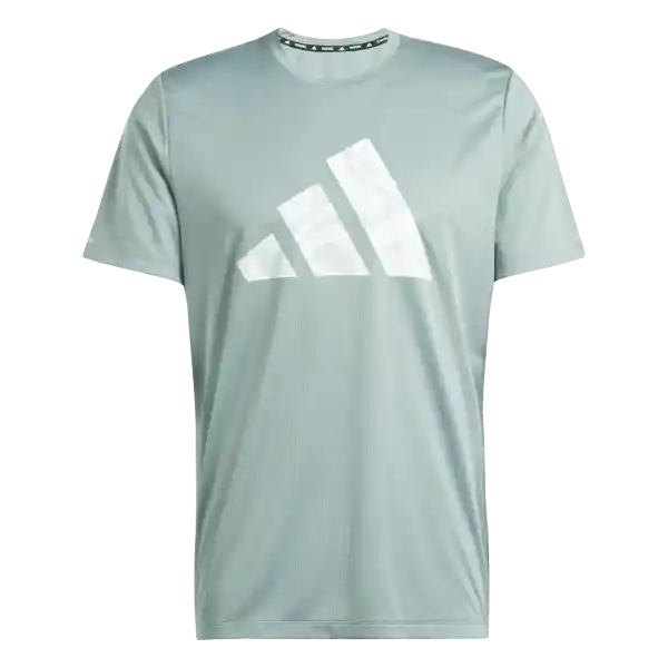 Adidas Camiseta Manga Corta Run it Bl Tee M Hombre Verde Talla L