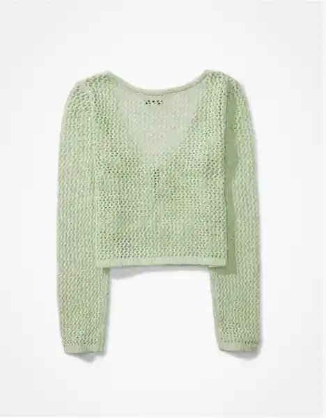 Suéter Tejido Mujer Verde Talla Small American Eagle