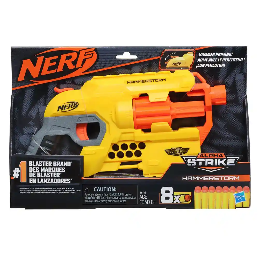 Nerf Set Lanza Dardos Alphastrike Hammerstorm E6748