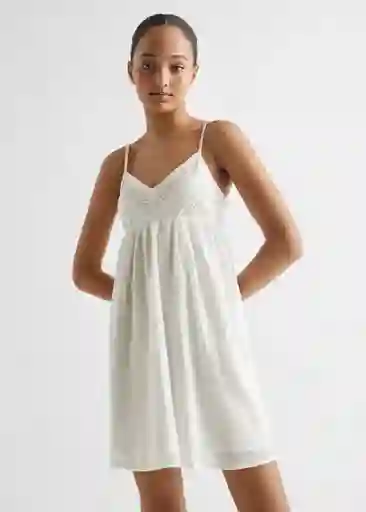 Vestido Ios Blanco Talla 20 Mango Teen Girl Mango