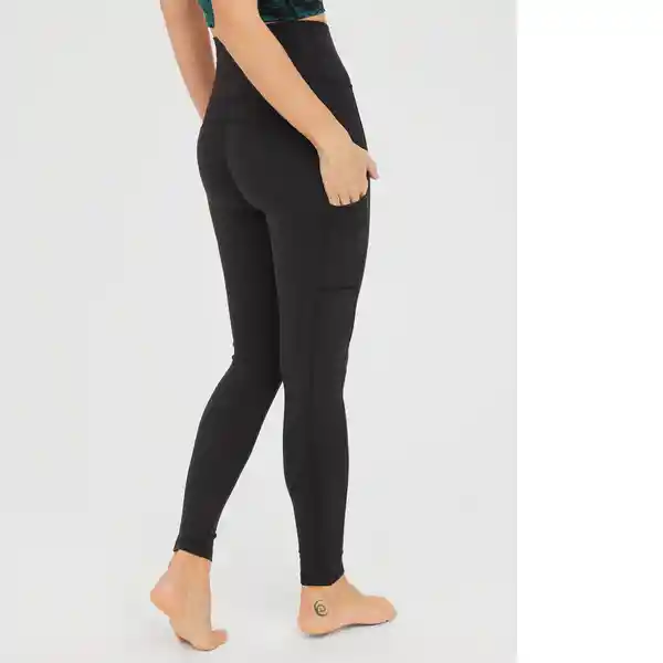 Leggings Tela Hugger Negro Aerie Talla Xs Reg American Eagle