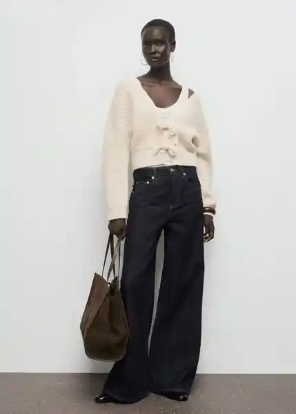 Cárdigan Carmina Beige Talla S Mujer Mango