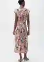Vestido Apple Crudo Talla L Mujer Mango