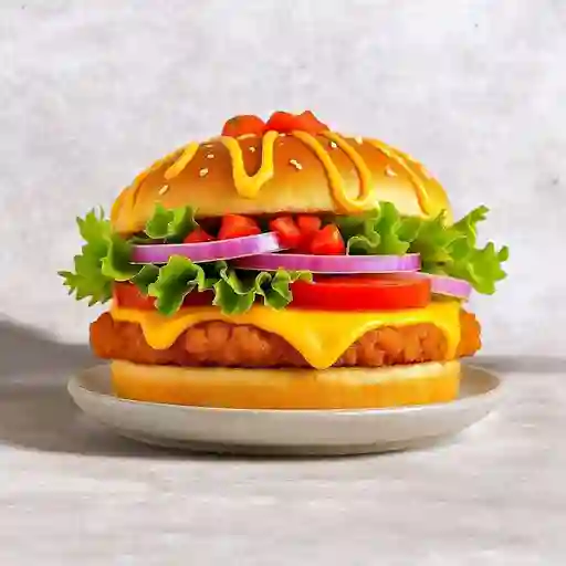 Hamburguesa De Nuggets De Pollo