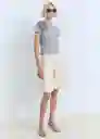 Camiseta Vigo-H Gris Medio Vigoré Talla S Mujer Mango