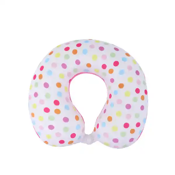 Almohada de Viaje Para Cuello Viscoelastica Dots Rosa Miniso