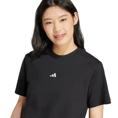 Adidas Camiseta W Manga Corta Lifestyle de Mujer Negro Talla XS