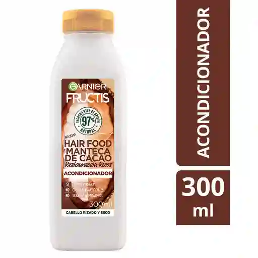 Acondicionador Hair Foof Garnier Cacao Restauración Rizos 300 mL