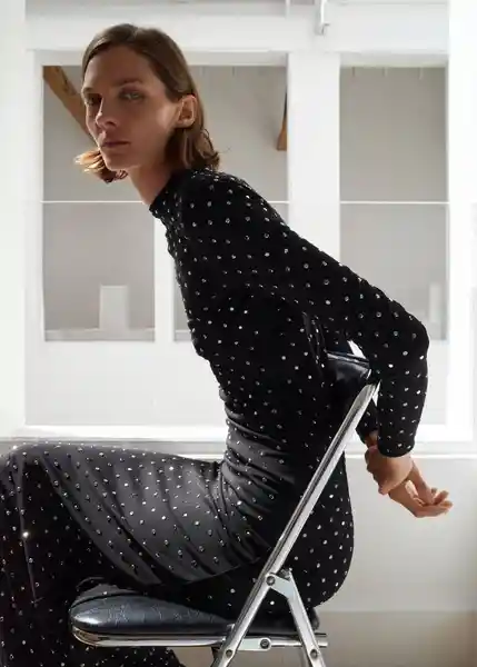 Vestido Cleo Negro Talla S Mujer Mango