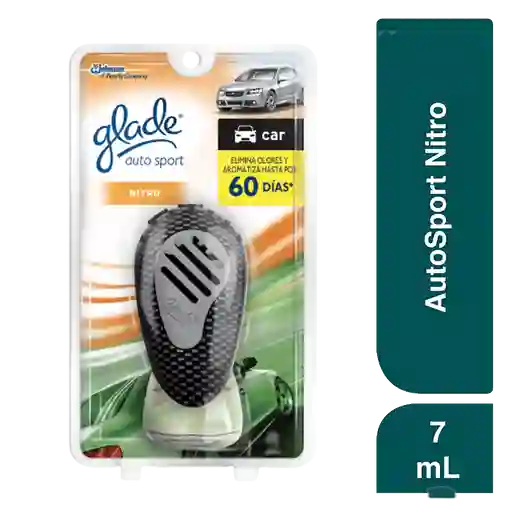 Glade ambientador carro líquido nitro unidad + 1 repuesto