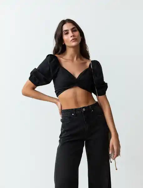 Camisa Eda Negro Puro Herbario L 413F395 Naf Naf
