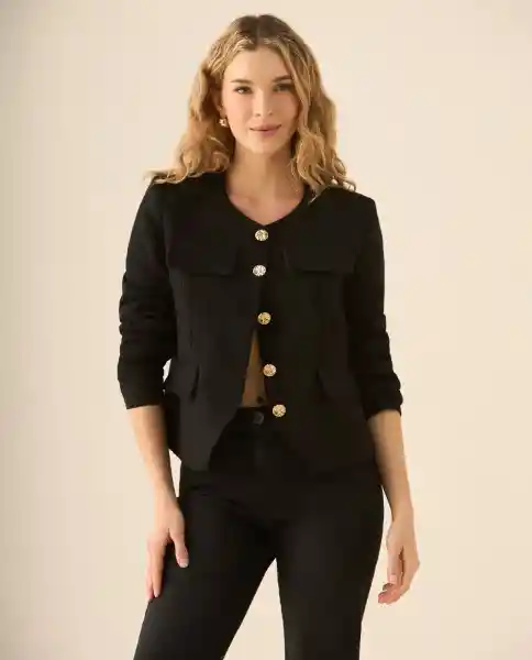 Chaqueta Negro Puro Ultraoscuro Talla L 422G205 Esprit