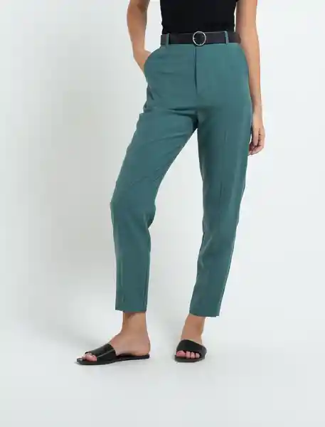 Pantalón Theak Mujer Verde Anade Oscuro Talla 8 531F313 Naf Naf