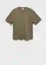 Camiseta Anouk Khaki Talla L Hombre Mango