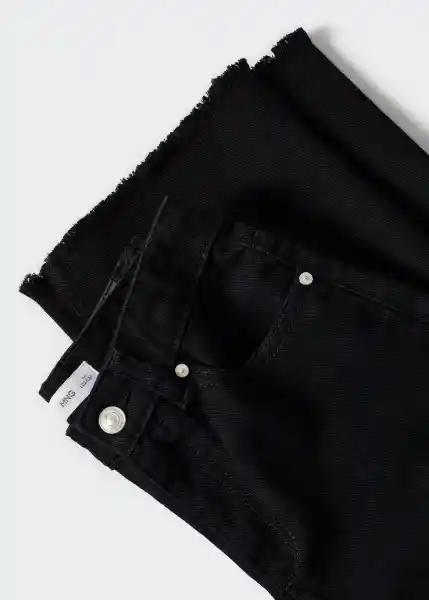 Jeans Culotte3 Tejano Negro Talla 07 Niñas Mango