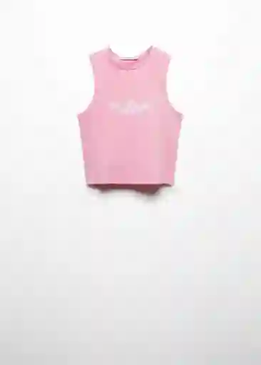 Camiseta Maldives Rosa Pastel Talla M Mujer Mango