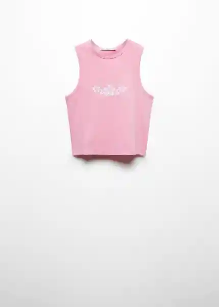 Camiseta Maldives Rosa Pastel Talla M Mujer Mango