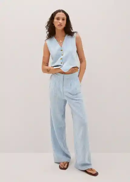 Pantalón Bali Crudo Talla 42 Mujer Mango