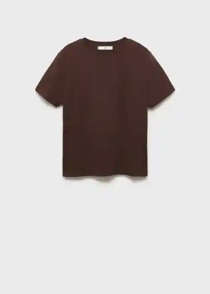 Camiseta Rita Chocolate Talla XS Mujer Mango