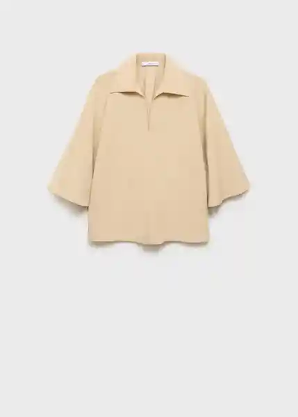 Camisa Momo-A Arena Talla XS Mujer Mango