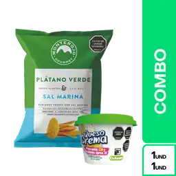 Combo Plátanos Verdes Sal Marina + Colanta Queso Crema