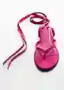 Sandalias Tordin Fucsia Talla 40 Mujer Mango