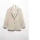 Blazer Americana Taylor Crudo Talla XL Mujer Mango