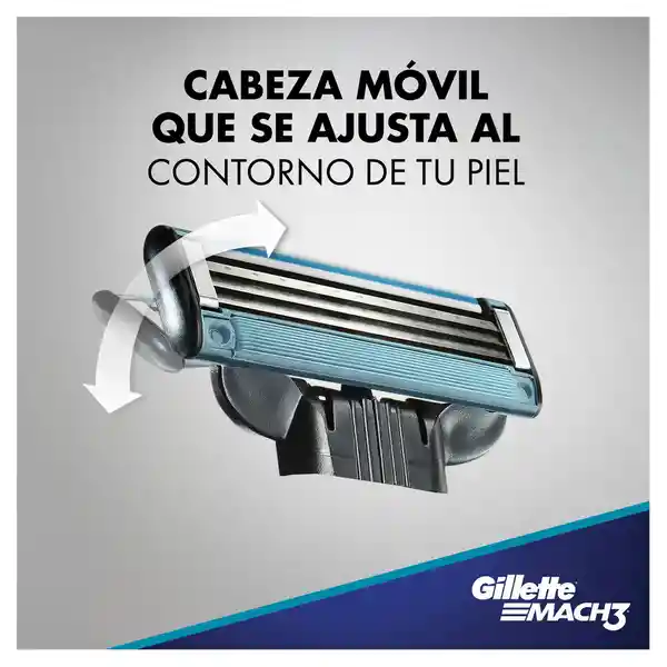 Gillette Kit Máquina Recargables y Gel para Afeitar Mach 3