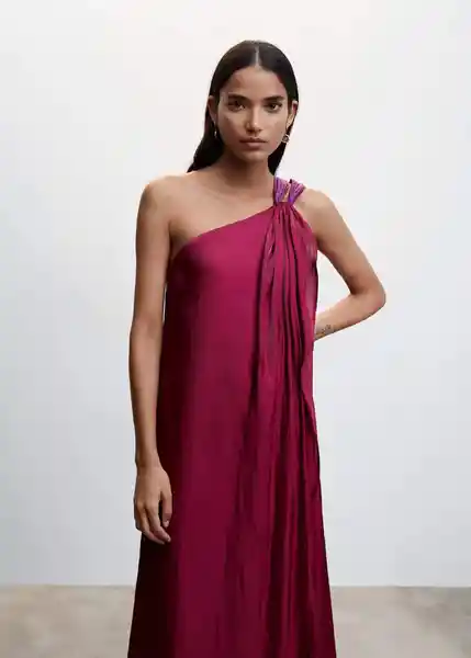 Vestido Agatha-A Vino Talla XL Mujer Mango