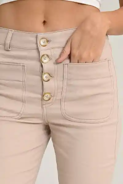 Pantalón Chicago Color Beige Medio Talla 10 Ragged