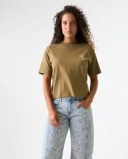 Camiseta Mujer Café Talla L 602G003_CAF180830 Americanino