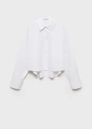 Camisa Caro Offwhite Talla L Mujer Mango