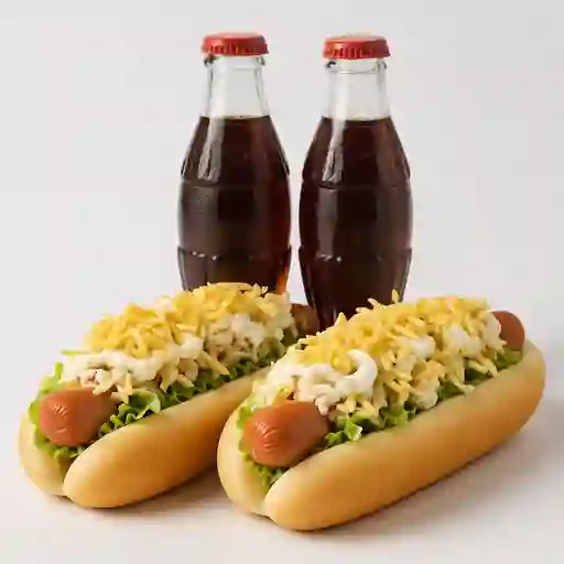 Duo Perro Sencillo + 2 Gaseosas 250ml