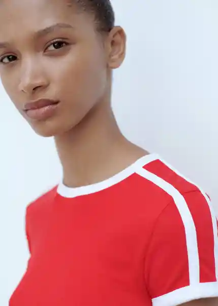 Camiseta Sporty Rojo Talla L Mujer Mango