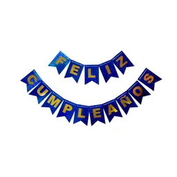 Banderín Metalizado Feliz Cumpleaños