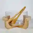 Ensaladera Hecha de Vidrio Fuerte, Brillante y Resistente a Golpes. Ideal Para Ensaladas, Snacks o Frutas. Incluye Base y Pinzas en Bamboo. Capacidad 3850 mL. Sku 206730. Sku 6734567892627