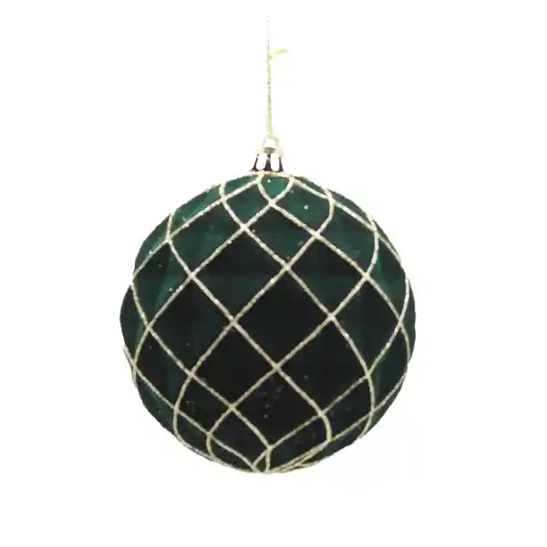 Navilandia Bola Verde Con Líneas Cuadros 10 cm