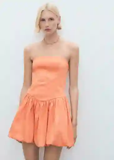 Vestido Rumba Naranja Talla XS Mujer Mango