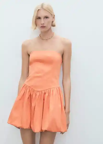 Vestido Rumba Naranja Talla XS Mujer Mango