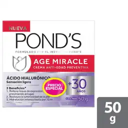 Ponds crema antiedad preventiva age miracle +30 anos