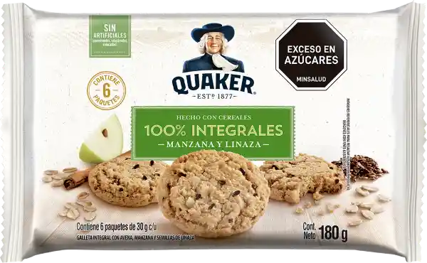 Quaker Galletas Avena Manzana Canela 30 g